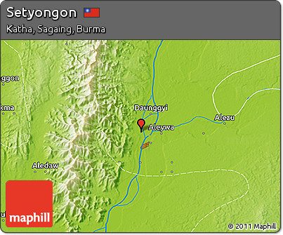 Physical 3D Map of Setyongon