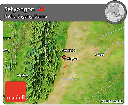 Satellite 3D Map of Setyongon