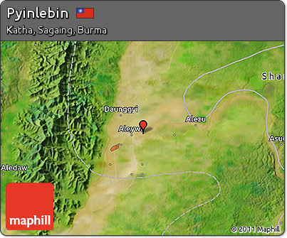 Satellite 3D Map of Pyinlebin