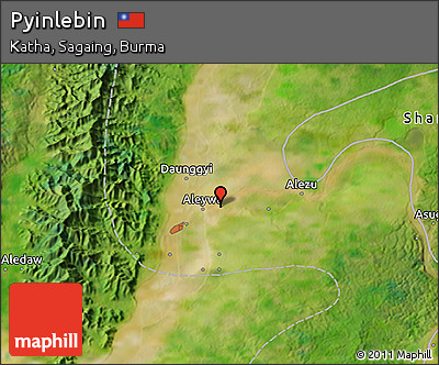 Satellite 3D Map of Pyinlebin