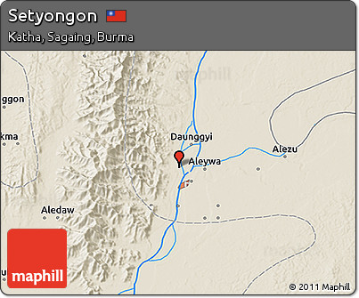 Shaded Relief 3D Map of Setyongon