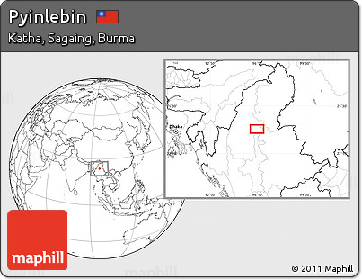 Blank Location Map of Pyinlebin