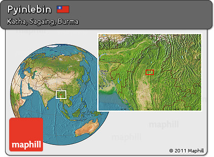 Satellite Location Map of Pyinlebin