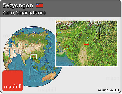 Satellite Location Map of Setyongon