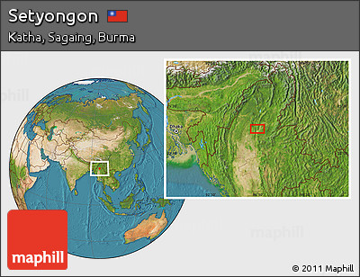Satellite Location Map of Setyongon