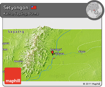 Physical Panoramic Map of Setyongon