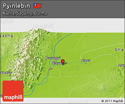 Physical Panoramic Map of Pyinlebin
