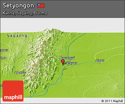 Physical Panoramic Map of Setyongon