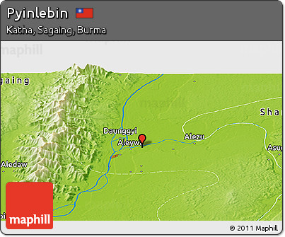 Physical Panoramic Map of Pyinlebin