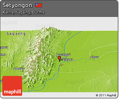 Physical Panoramic Map of Setyongon