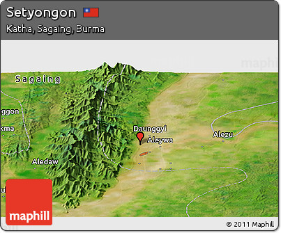 Satellite Panoramic Map of Setyongon