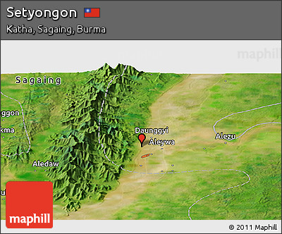 Satellite Panoramic Map of Setyongon