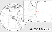 Blank Location Map of the area around 23° 53' 5" N, 96° 49' 29" W