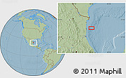 Savanna Style Location Map of the area around 23° 53' 5" N, 96° 49' 29" W, hill shading