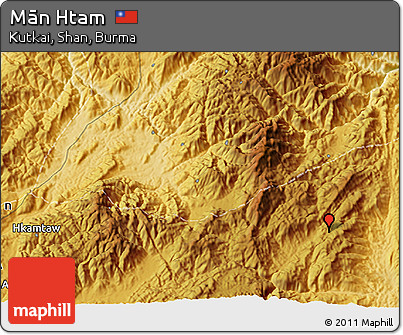 Physical 3D Map of Mān Htam