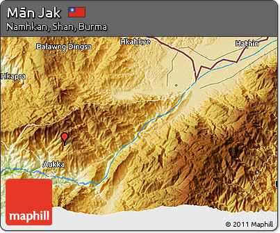 Physical 3D Map of Mān Jak