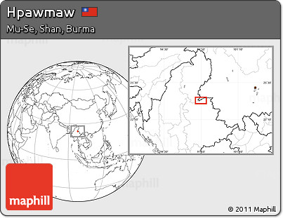 Blank Location Map of Hpawmaw