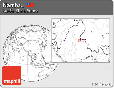 Blank Location Map of Namhsu
