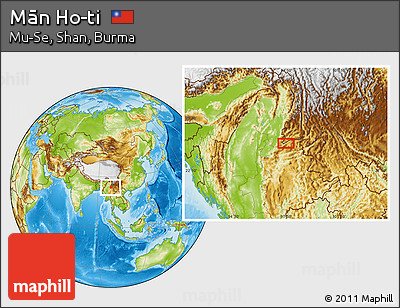 Physical Location Map of Mān Ho-ti