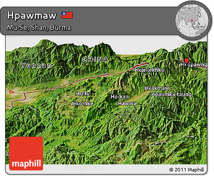 Satellite Panoramic Map of Hpawmaw