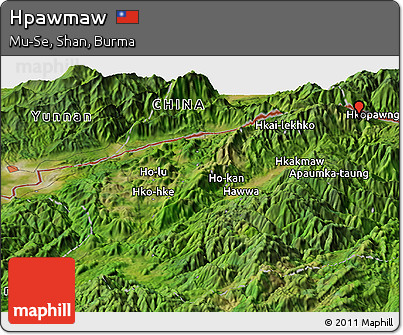 Satellite Panoramic Map of Hpawmaw