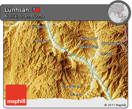 Physical 3D Map of Lünhsan