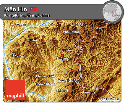 Physical 3D Map of Mān Hin