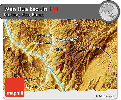 Physical 3D Map of Wān Hua-tao-lin