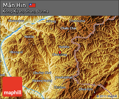 Physical 3D Map of Mān Hin