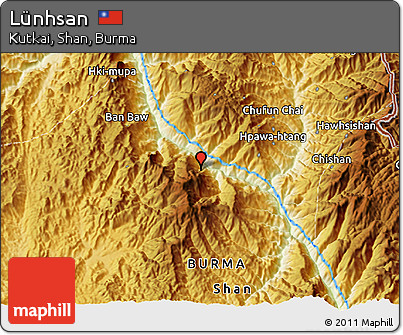 Physical 3D Map of Lünhsan