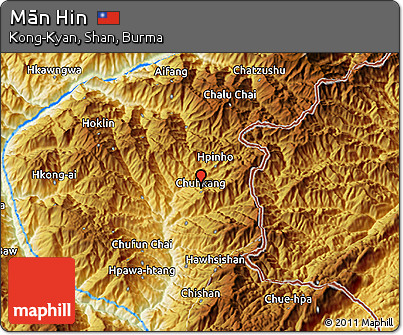 Physical 3D Map of Mān Hin
