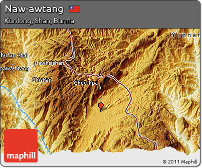 Physical 3D Map of Naw-awtang