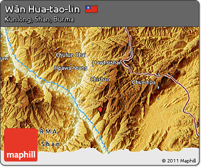 Physical 3D Map of Wān Hua-tao-lin