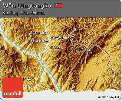 Physical 3D Map of Wān Lungtangko
