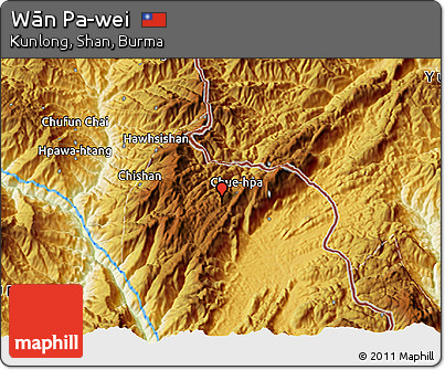 Physical 3D Map of Wān Pa-wei
