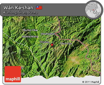 Satellite 3D Map of Wān Ka-shan