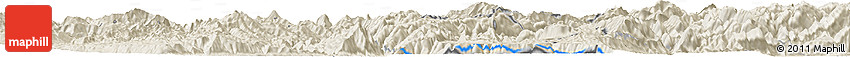 Shaded Relief Horizon Map of Mān Hin