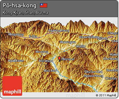 Physical Panoramic Map of Pō-hsa-kong