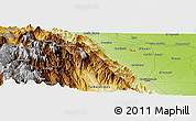 Physical Panoramic Map of the area around 23° 53' 5" N, 99° 22' 30" W