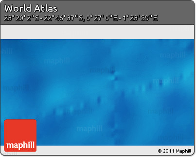 Physical 3D Map of the Area around 23° 3' 19" S, 0° 55' 29" E