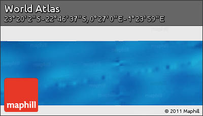 Physical Panoramic Map of the Area around 23° 3' 19" S, 0° 55' 29" E