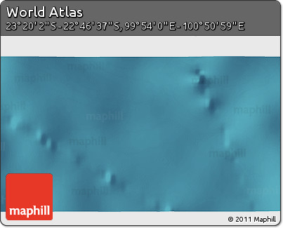 Satellite 3D Map of the Area around 23° 3' 19" S, 100° 22' 30" E