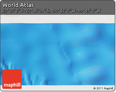Shaded Relief 3D Map of the Area around 23° 3' 19" S, 100° 13' 29" W