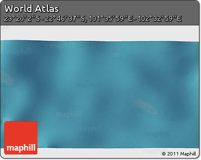 Satellite 3D Map of the Area around 23° 3' 19" S, 102° 4' 29" E