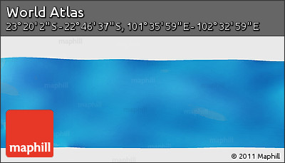 Physical Panoramic Map of the Area around 23° 3' 19" S, 102° 4' 29" E