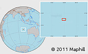 Gray Location Map of the area around 23° 3' 19" S, 102° 55' 30" E