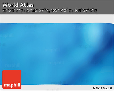 Physical 3D Map of the Area around 23° 3' 19" S, 105° 28' 29" E