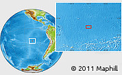 Physical Location Map of the area around 23° 3' 19" S, 106° 10' 30" W