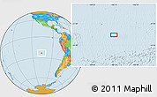 Political Location Map of the area around 23° 3' 19" S, 106° 10' 30" W