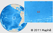 Shaded Relief Location Map of the area around 23° 3' 19" S, 106° 10' 30" W